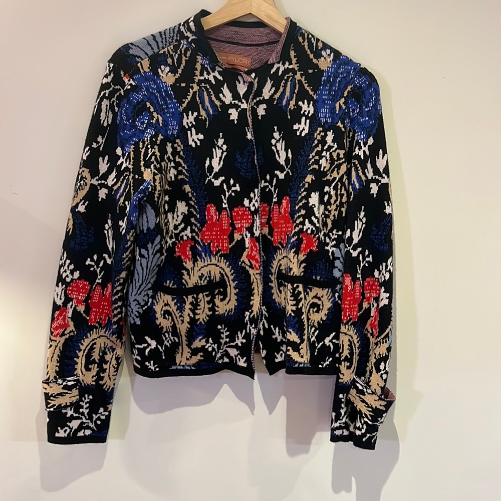 Anthropologie colourful cardigan M-L